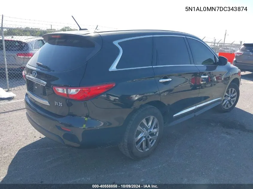 2013 Infiniti Jx35 VIN: 5N1AL0MN7DC343874 Lot: 40558858