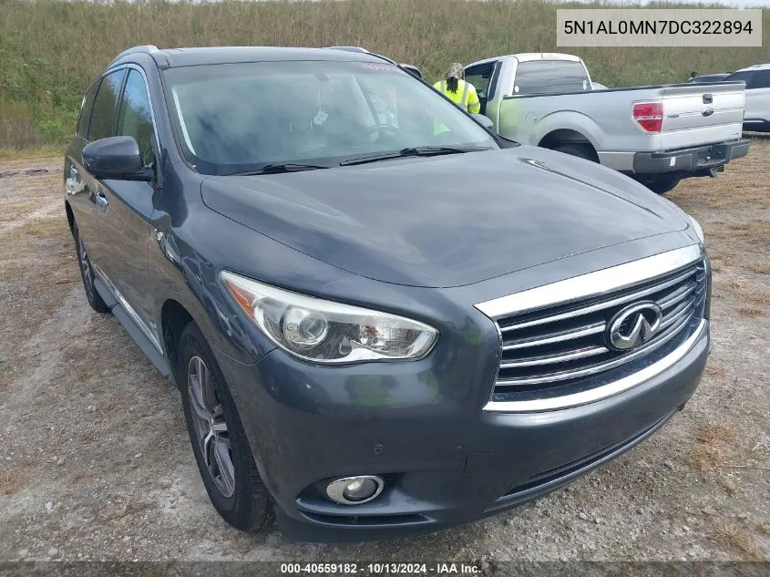 2013 Infiniti Jx35 VIN: 5N1AL0MN7DC322894 Lot: 40559182