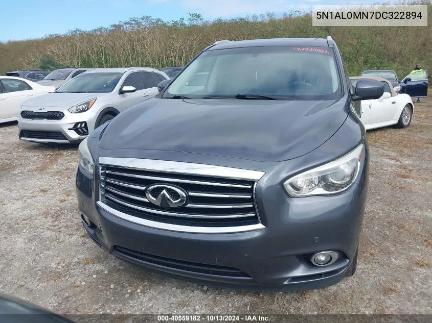 2013 Infiniti Jx35 VIN: 5N1AL0MN7DC322894 Lot: 40559182