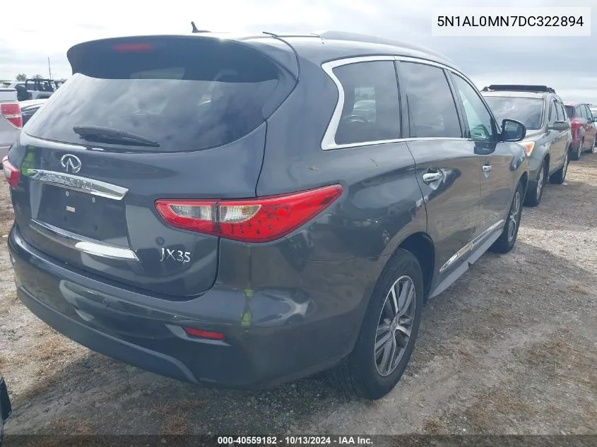 2013 Infiniti Jx35 VIN: 5N1AL0MN7DC322894 Lot: 40559182