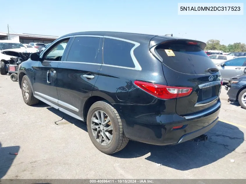 2013 Infiniti Jx35 VIN: 5N1AL0MN2DC317523 Lot: 40596411