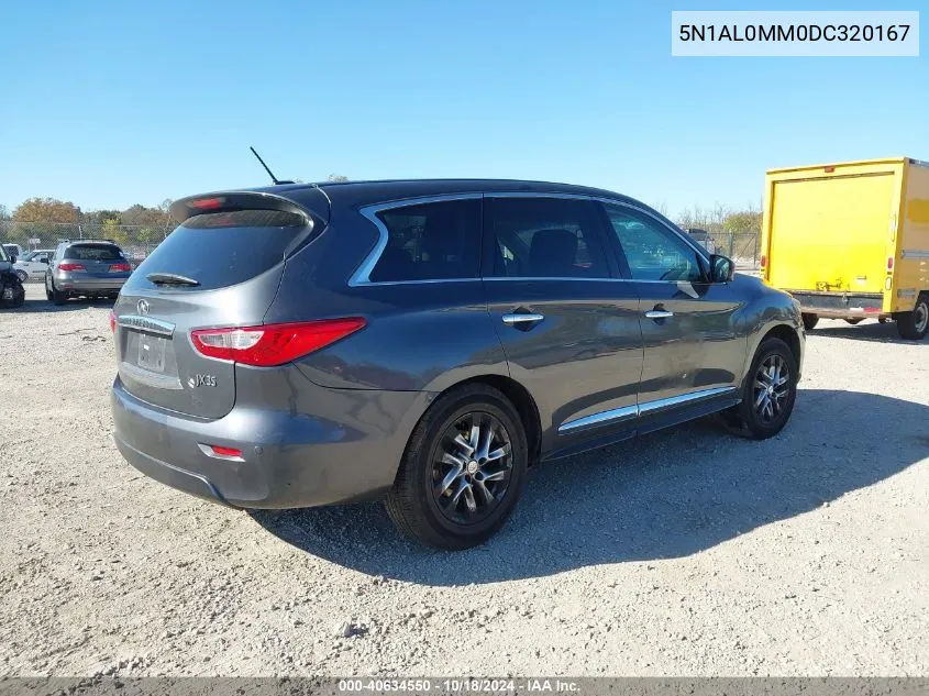 2013 Infiniti Jx35 VIN: 5N1AL0MM0DC320167 Lot: 40634550