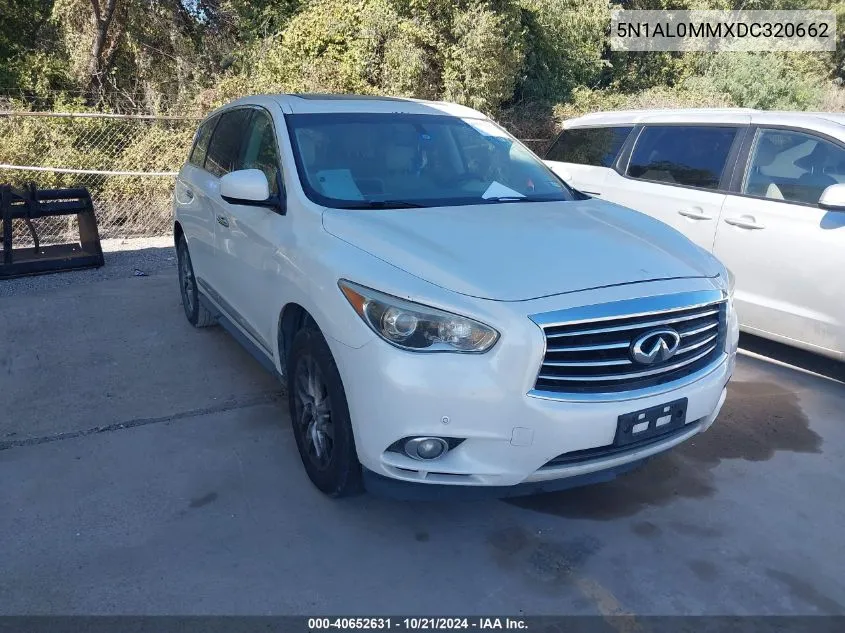 2013 Infiniti Jx35 VIN: 5N1AL0MMXDC320662 Lot: 40652631