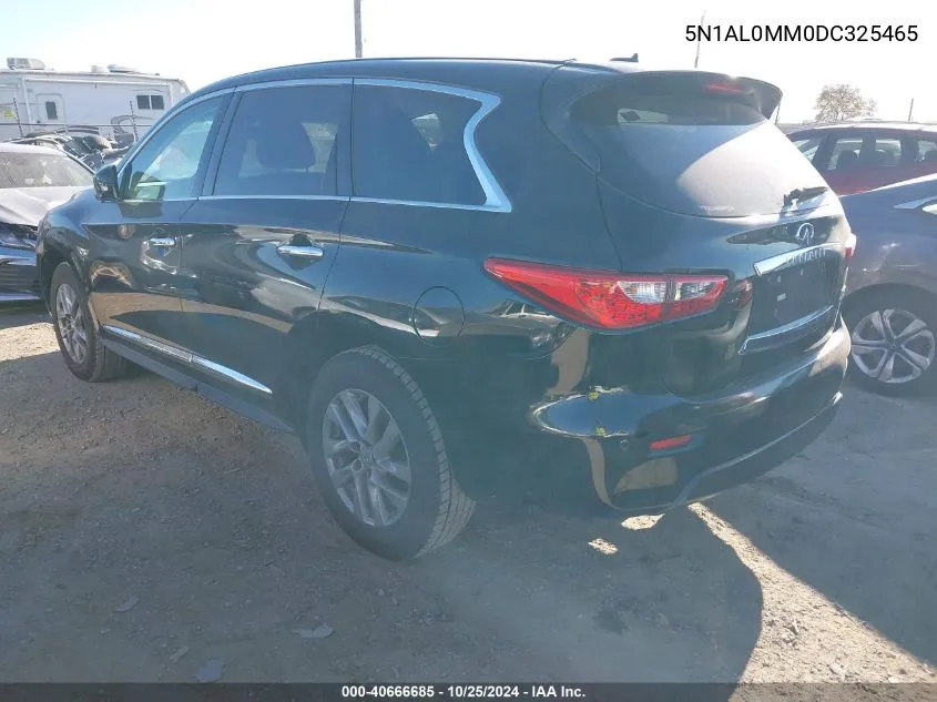 2013 Infiniti Jx35 VIN: 5N1AL0MM0DC325465 Lot: 40666685