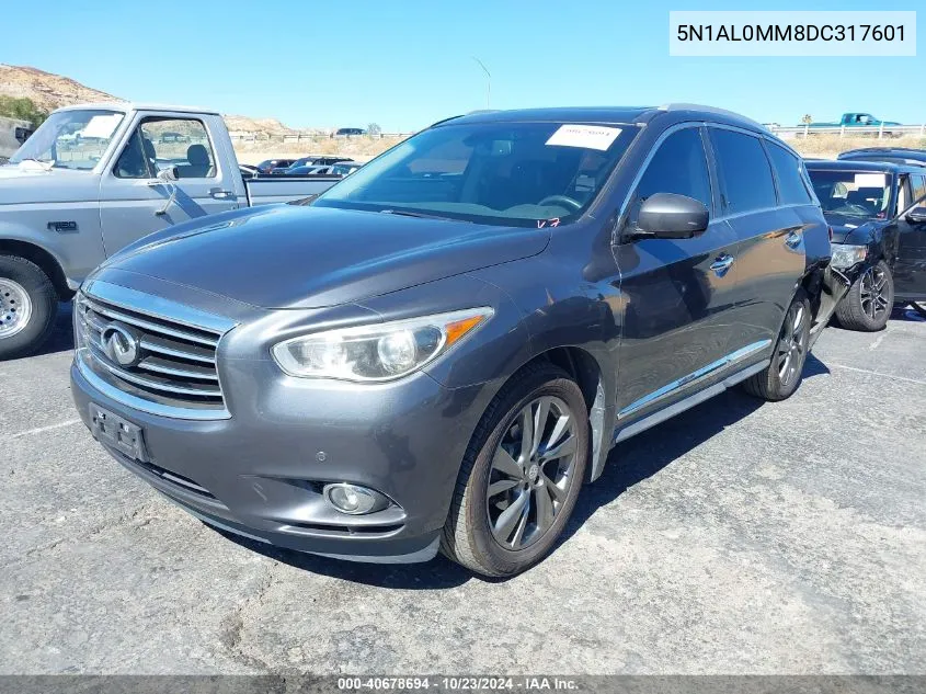 2013 Infiniti Jx35 VIN: 5N1AL0MM8DC317601 Lot: 40678694