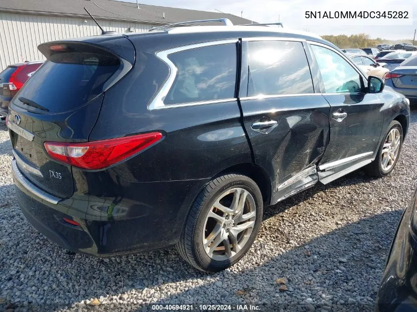 2013 Infiniti Jx35 VIN: 5N1AL0MM4DC345282 Lot: 40694921