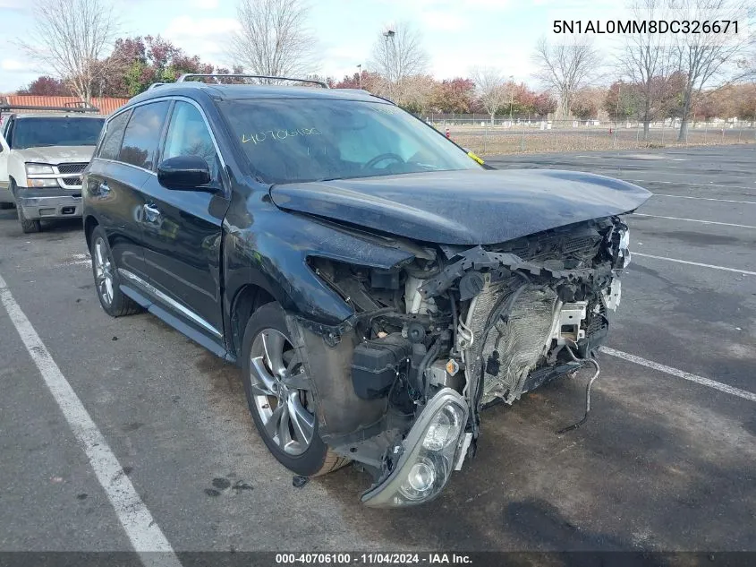 2013 Infiniti Jx35 VIN: 5N1AL0MM8DC326671 Lot: 40706100