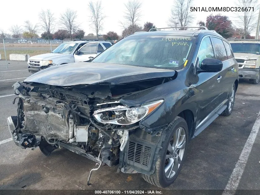 2013 Infiniti Jx35 VIN: 5N1AL0MM8DC326671 Lot: 40706100