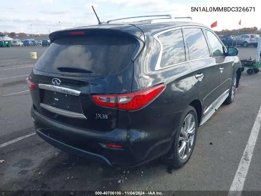 2013 Infiniti Jx35 VIN: 5N1AL0MM8DC326671 Lot: 40706100