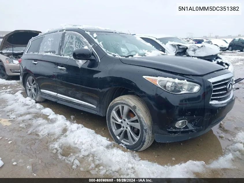 2013 Infiniti Jx35 VIN: 5N1AL0MM5DC351382 Lot: 40740687