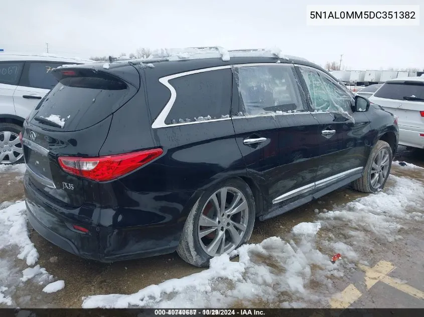 2013 Infiniti Jx35 VIN: 5N1AL0MM5DC351382 Lot: 40740687