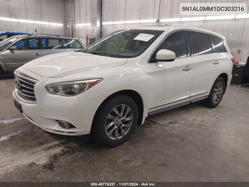 2013 Infiniti Jx35 VIN: 5N1AL0MM1DC303216 Lot: 40776257