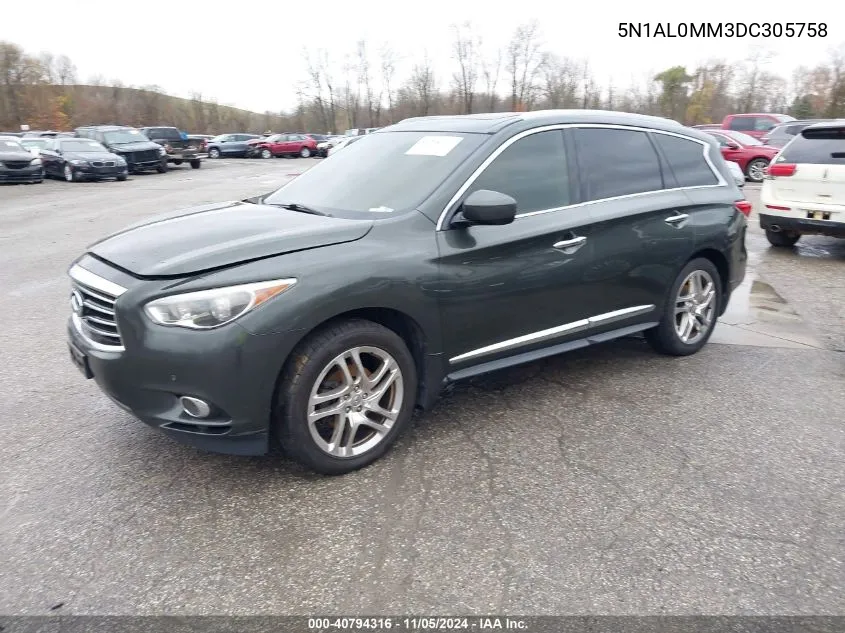 2013 Infiniti Jx35 VIN: 5N1AL0MM3DC305758 Lot: 40794316