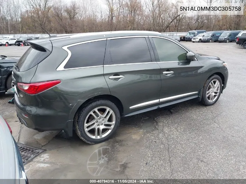 2013 Infiniti Jx35 VIN: 5N1AL0MM3DC305758 Lot: 40794316