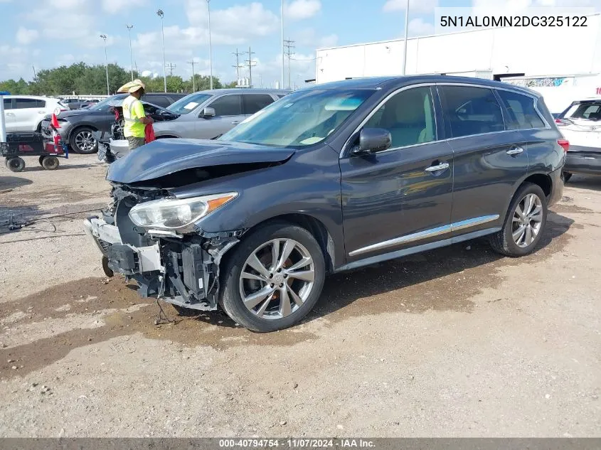 2013 Infiniti Jx35 VIN: 5N1AL0MN2DC325122 Lot: 40794754