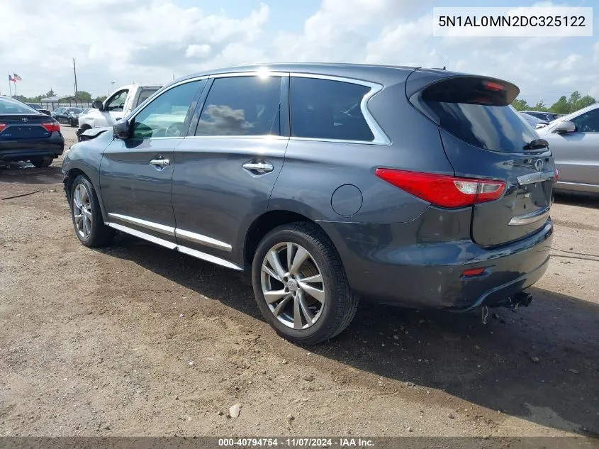 2013 Infiniti Jx35 VIN: 5N1AL0MN2DC325122 Lot: 40794754