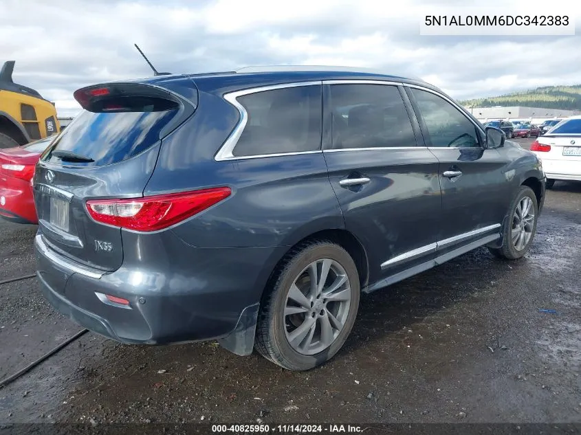 2013 Infiniti Jx35 VIN: 5N1AL0MM6DC342383 Lot: 40825950