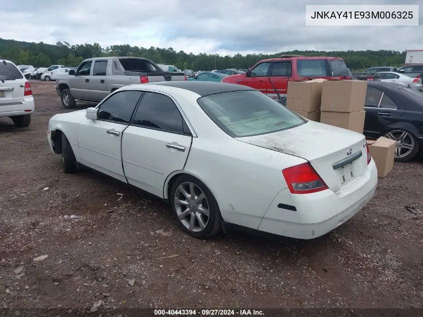 2003 Infiniti M45 Sport VIN: JNKAY41E93M006325 Lot: 40443394