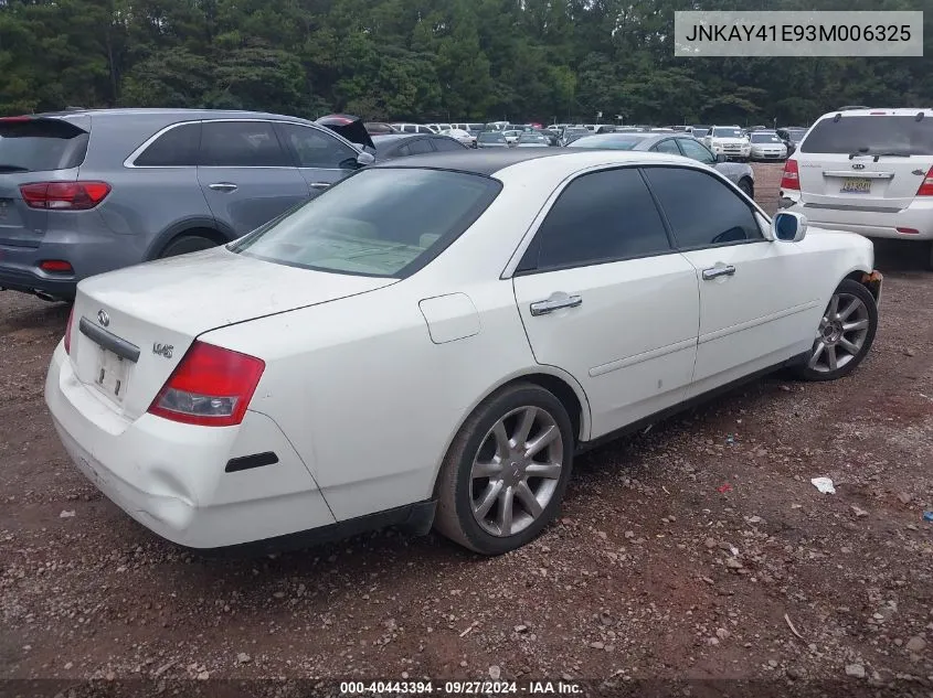 2003 Infiniti M45 Sport VIN: JNKAY41E93M006325 Lot: 40443394