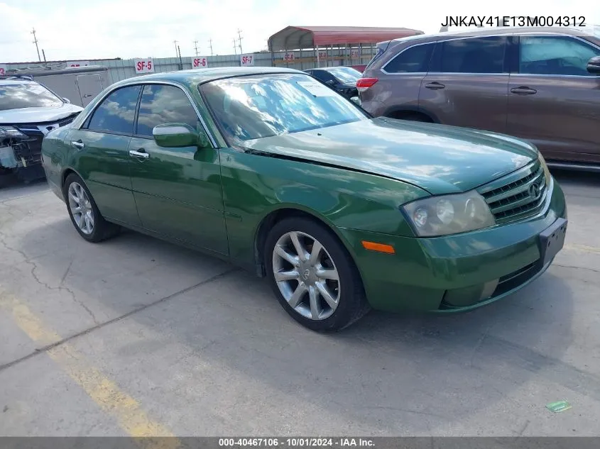 2003 Infiniti M45 Sport VIN: JNKAY41E13M004312 Lot: 40467106