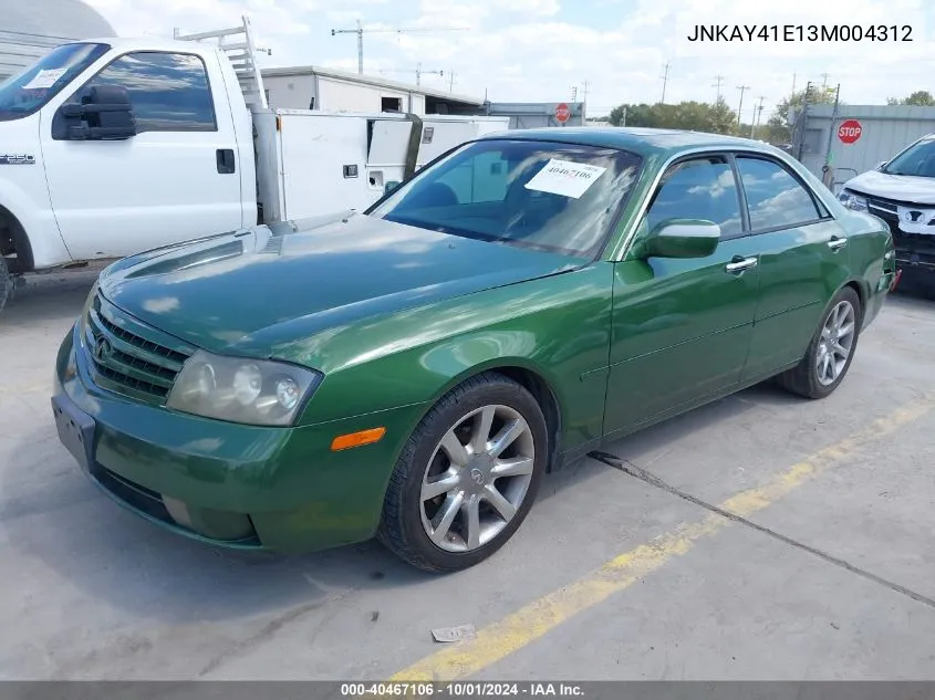 2003 Infiniti M45 Sport VIN: JNKAY41E13M004312 Lot: 40467106