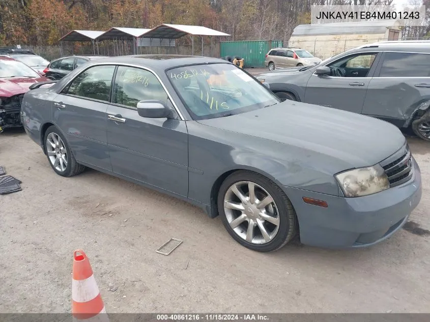 2004 Infiniti M45 Sport VIN: JNKAY41E84M401243 Lot: 40861216