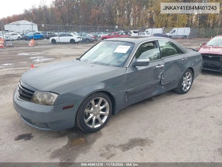 2004 Infiniti M45 Sport VIN: JNKAY41E84M401243 Lot: 40861216