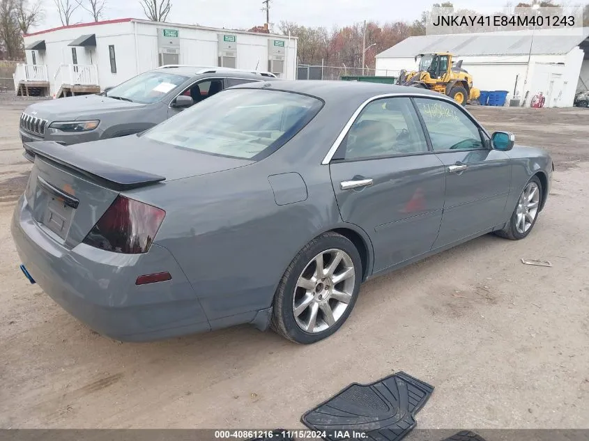 2004 Infiniti M45 Sport VIN: JNKAY41E84M401243 Lot: 40861216