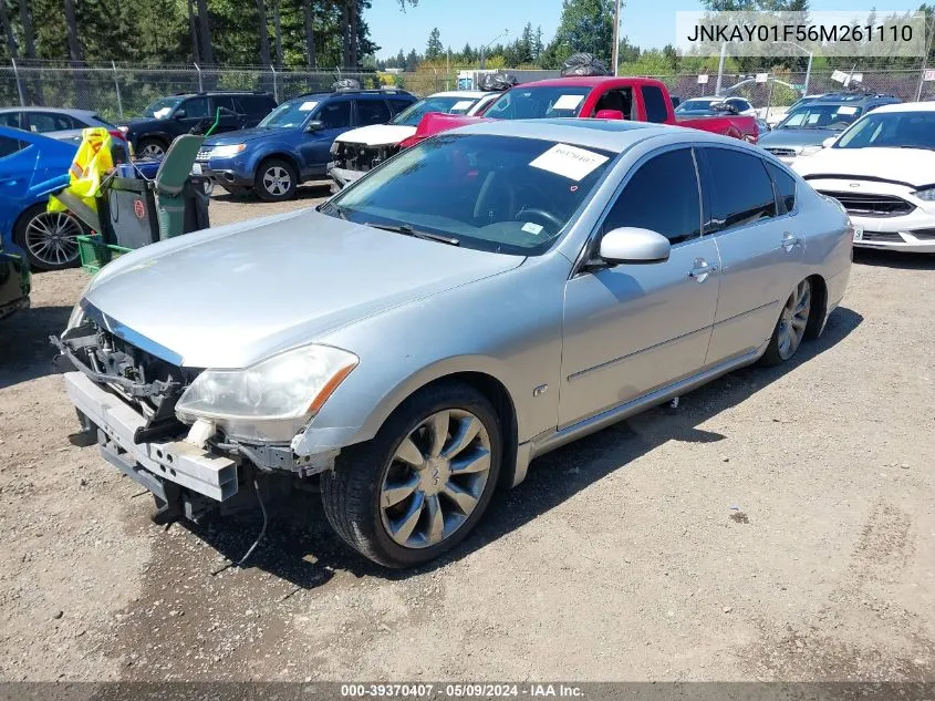 2006 Infiniti M35X VIN: JNKAY01F56M261110 Lot: 39370407