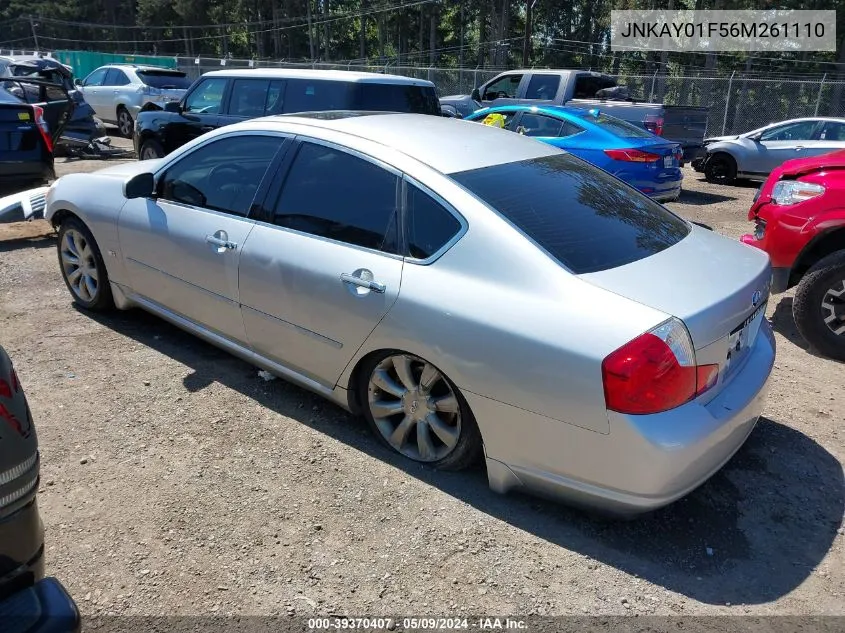 2006 Infiniti M35X VIN: JNKAY01F56M261110 Lot: 39370407