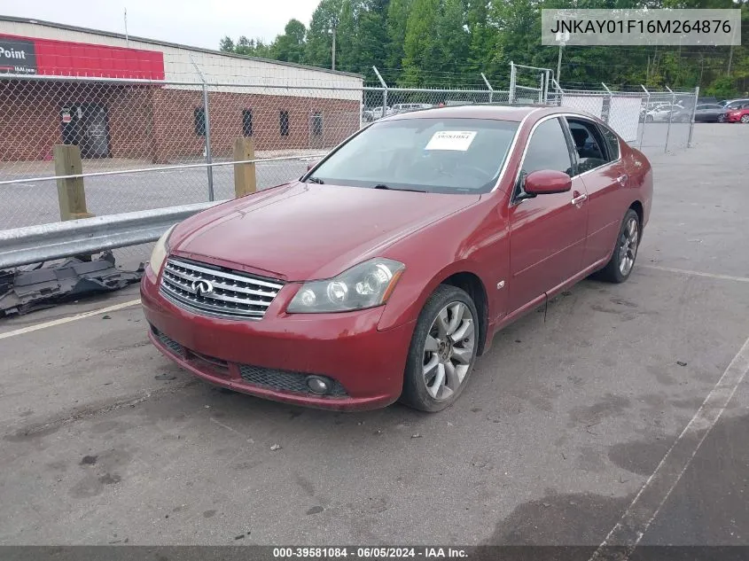 2006 Infiniti M35X VIN: JNKAY01F16M264876 Lot: 39581084