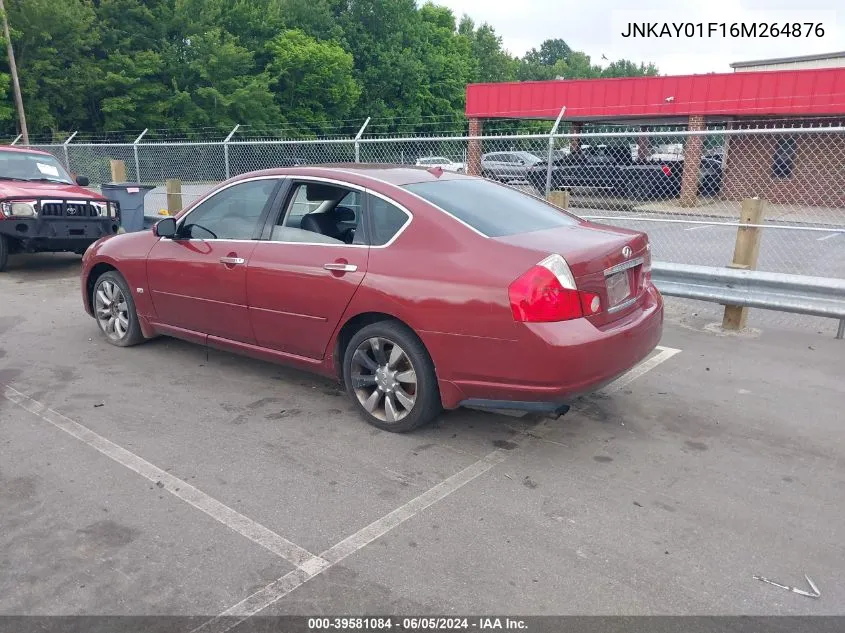 2006 Infiniti M35X VIN: JNKAY01F16M264876 Lot: 39581084