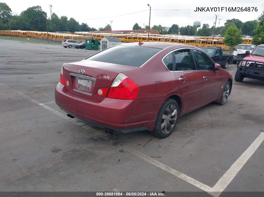 2006 Infiniti M35X VIN: JNKAY01F16M264876 Lot: 39581084