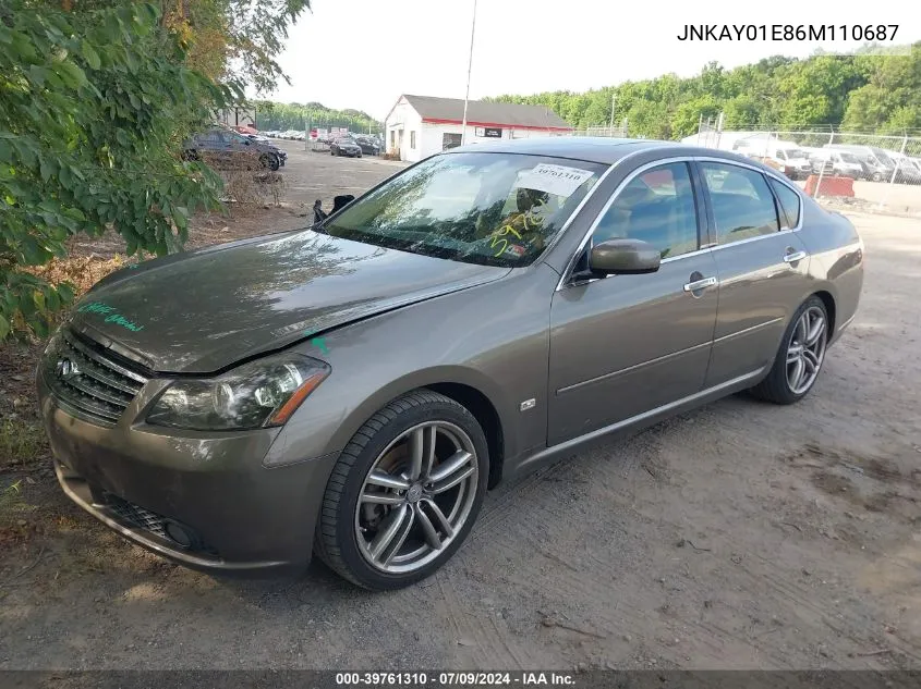 2006 Infiniti M35 Sport VIN: JNKAY01E86M110687 Lot: 39761310