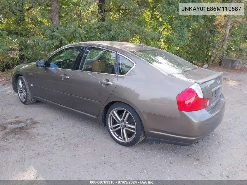 2006 Infiniti M35 Sport VIN: JNKAY01E86M110687 Lot: 39761310