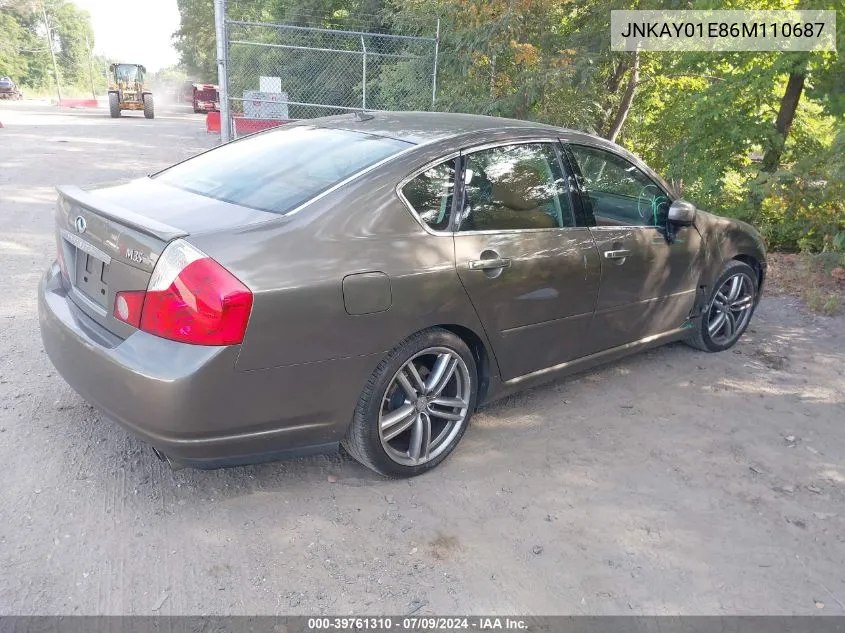 2006 Infiniti M35 Sport VIN: JNKAY01E86M110687 Lot: 39761310