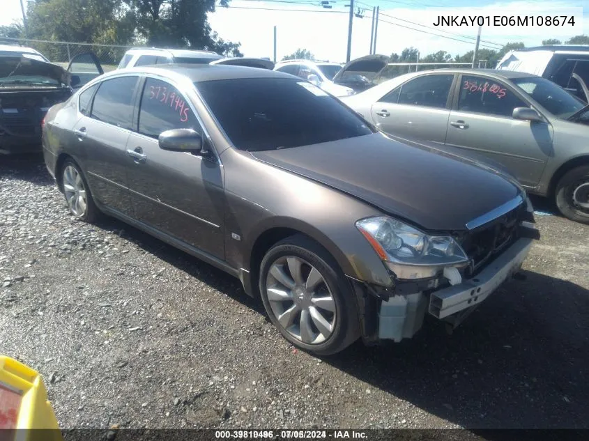 2006 Infiniti M35 VIN: JNKAY01E06M108674 Lot: 39810496