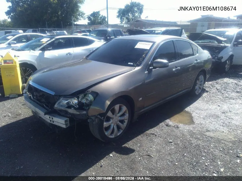 2006 Infiniti M35 VIN: JNKAY01E06M108674 Lot: 39810496