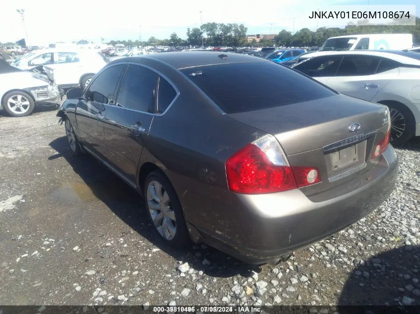 2006 Infiniti M35 VIN: JNKAY01E06M108674 Lot: 39810496