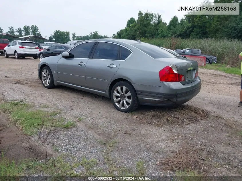 2006 Infiniti M35X VIN: JNKAY01FX6M258168 Lot: 40092532