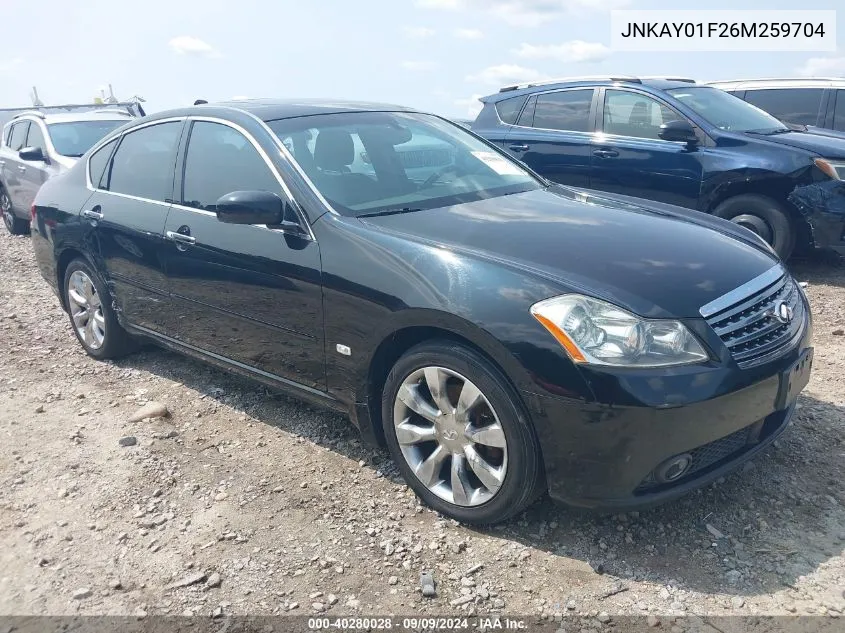 2006 Infiniti M35X VIN: JNKAY01F26M259704 Lot: 40280028