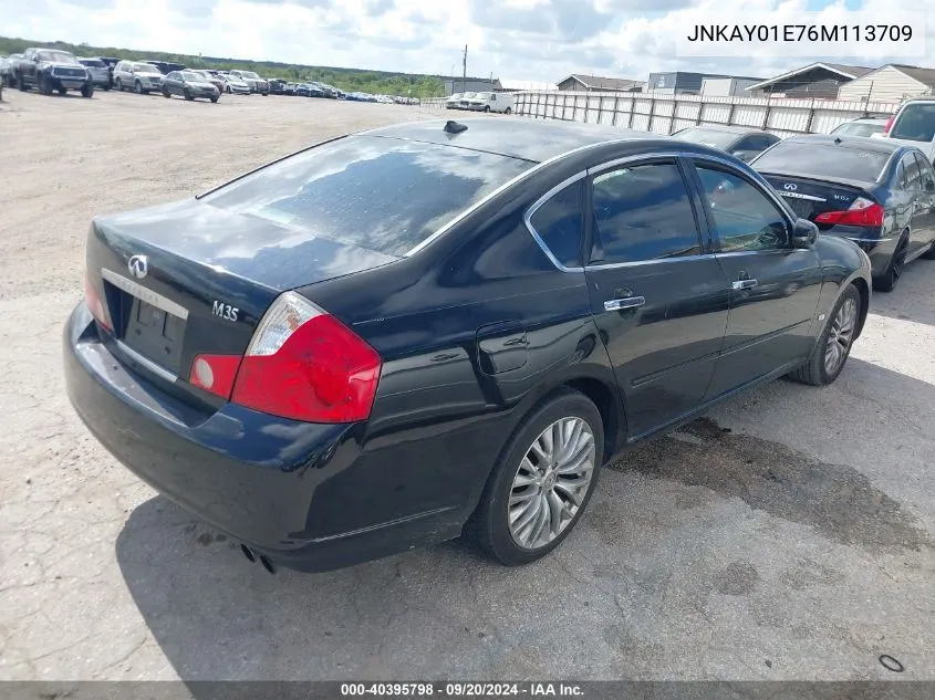 2006 Infiniti M35 VIN: JNKAY01E76M113709 Lot: 40395798