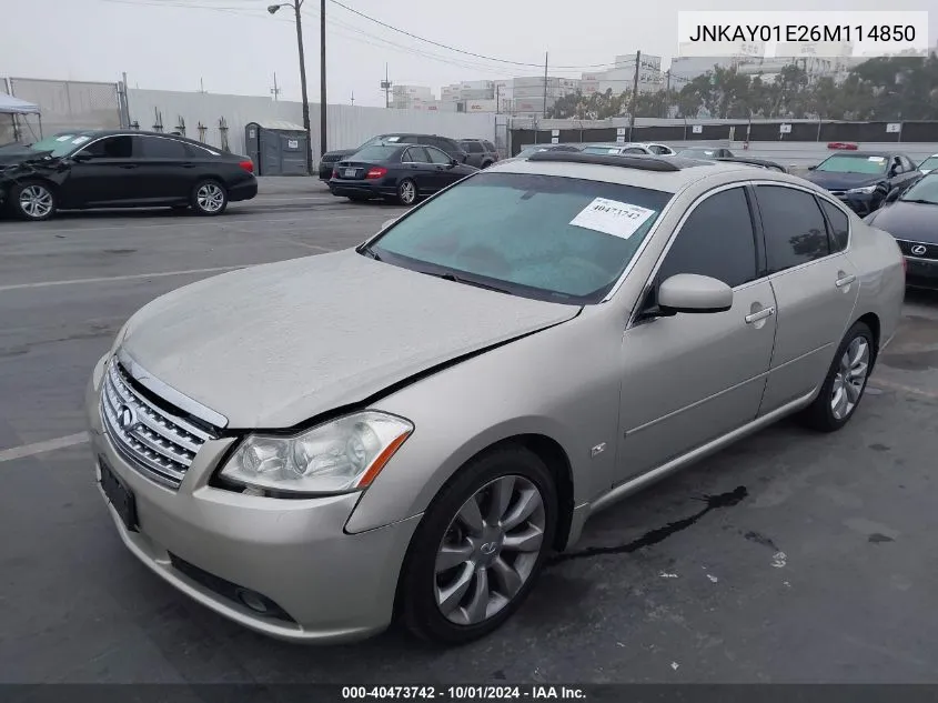 2006 Infiniti M35 Sport VIN: JNKAY01E26M114850 Lot: 40473742