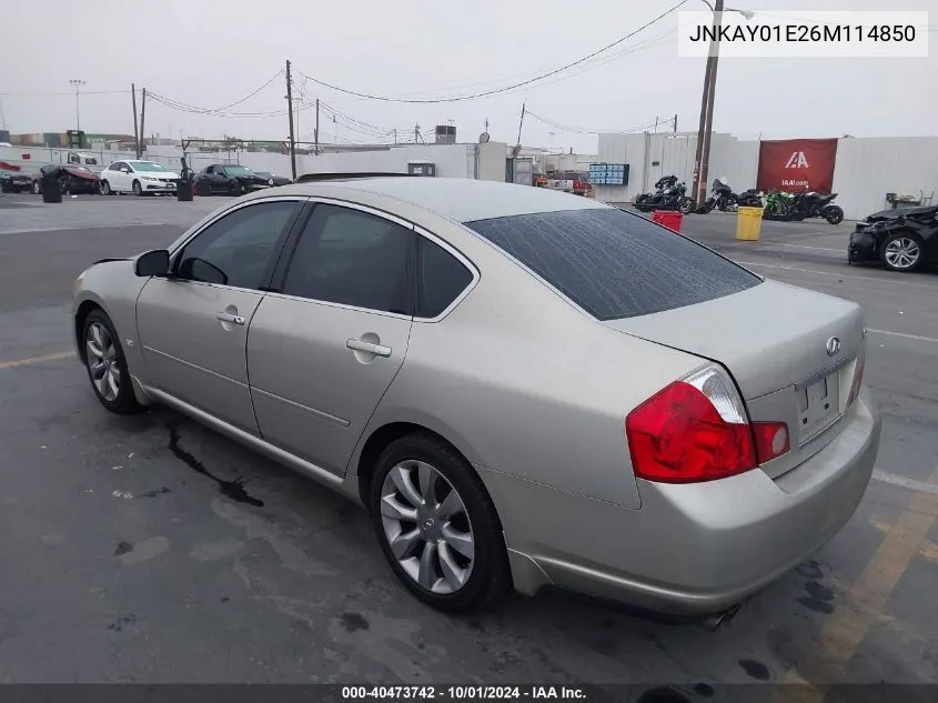 2006 Infiniti M35 Sport VIN: JNKAY01E26M114850 Lot: 40473742