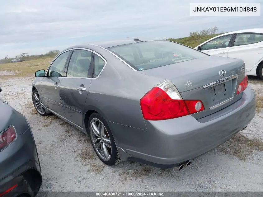 2006 Infiniti M35 Sport VIN: JNKAY01E96M104848 Lot: 40480721