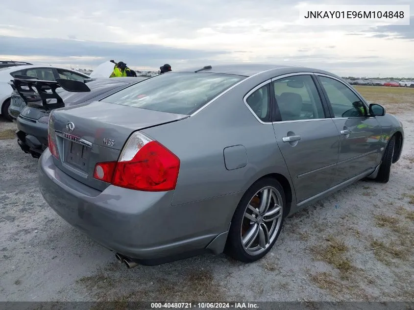 2006 Infiniti M35 Sport VIN: JNKAY01E96M104848 Lot: 40480721