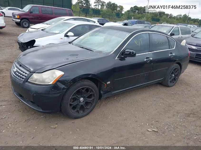 2006 Infiniti M35X VIN: JNKAY01F46M258375 Lot: 40490191