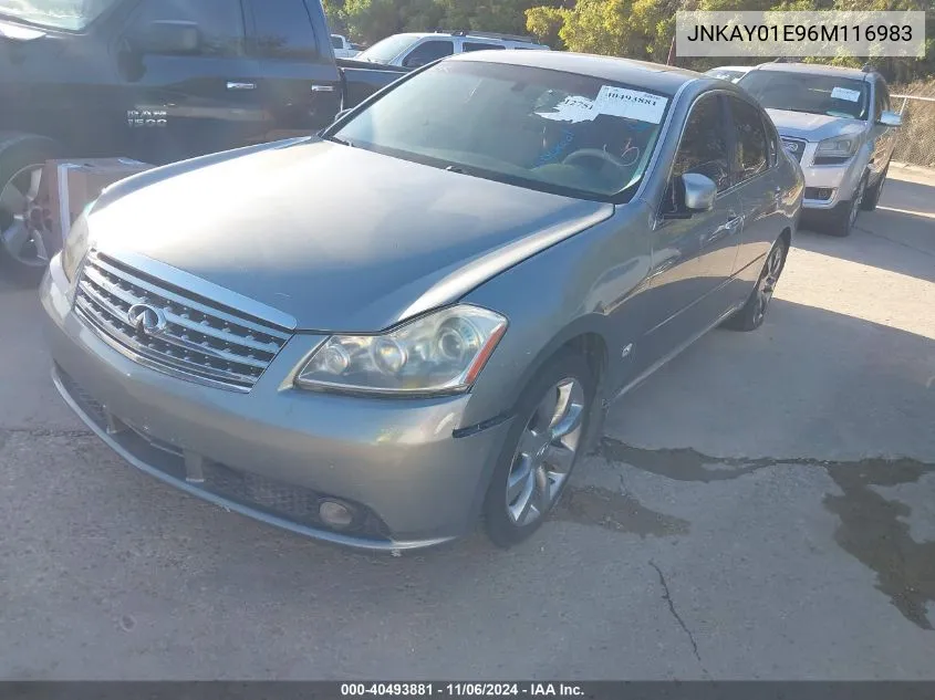 2006 Infiniti M35 VIN: JNKAY01E96M116983 Lot: 40493881