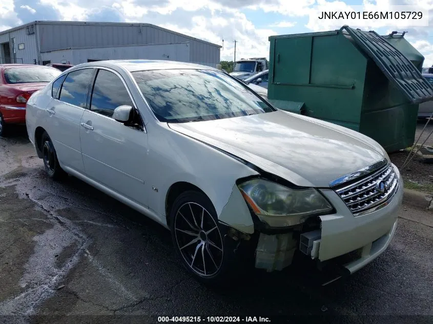 2006 Infiniti M35 VIN: JNKAY01E66M105729 Lot: 40495215