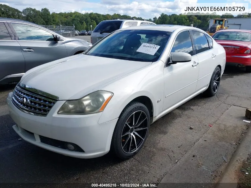 2006 Infiniti M35 VIN: JNKAY01E66M105729 Lot: 40495215